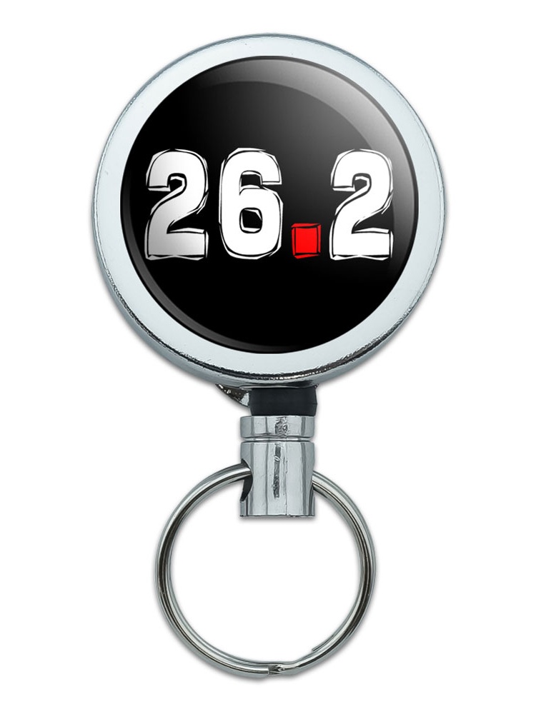 26.2 Marathon Running Retractable Belt Clip Badge Key Holder - image 1 of 1