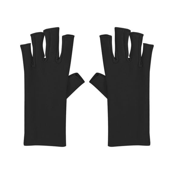 Tkrady Gloves for Gel Nail Lamp Sun Gloves Fingerless Gloves For Protecting Hands From Nails Light