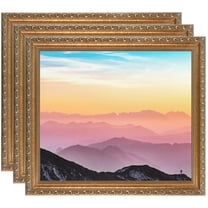 ArtToFrames 20" x 20" Dark Gold Picture Frame, 20x20 inch Gold Wood Poster Frame (WOM-4553), 3 Pack