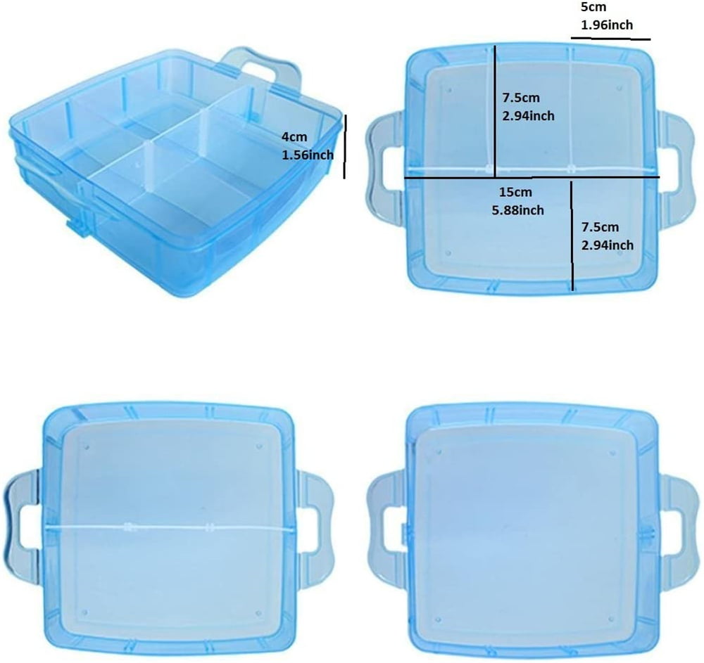  Qiveno Craft Organizers and Storage, Three-Layer Fold Tray  Multipurpose Medicine Storage Box, Portable Craft Tool Box, Handled Storage  Case for Medicine, Cosmetic, Sewing, Toy(Milk Green)