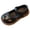 Black, variant on GiLiling Girls Mary Jane Shoes, Girls Flats with Carrot Embroidered Design Hook-and-Loop Strap, Leather Flats with Non-Slip Rubber Sole for Casual and Dress Wear (Black, 10-10.5 Years)