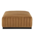 thumbnail image 3 of Modway Conjure Channel Tufted Performance Velvet Ottoman in Black Cognac, 3 of 5