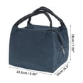 thumbnail image 3 of Unique Bargains Reusable Insulated Lunch Bag with Zip Closure Navy Blue 219 oz, 3 of 7