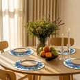thumbnail image 3 of Round Placemats Blue Hydrangea Wreath 15 inch Set of 6 Table Mats for Dining Table Watercolor Flower Heat Resistant Non-Slip Kitchen & Home Decorative Place Mat Set, 3 of 8