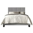 thumbnail image 3 of Home Design Lufkin Twin Upholstered Panel Bed Frame with Checkered Tufted Headboard & Foam-Filled Comfort, Gray, Easy Assembly, 3 of 10