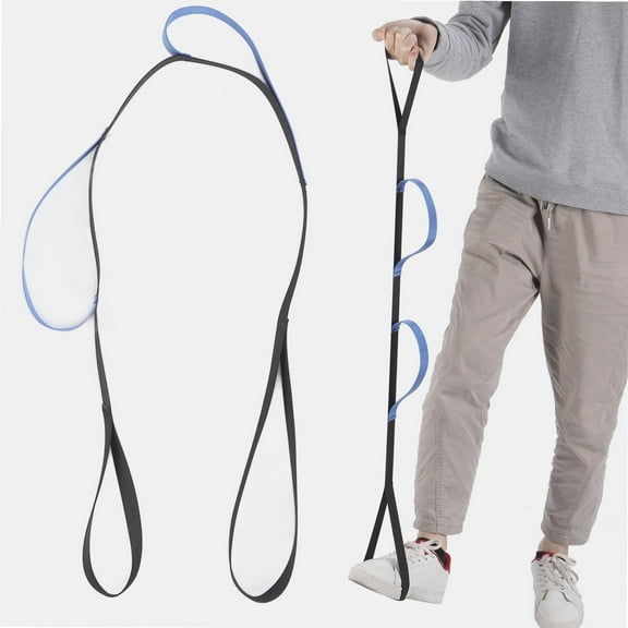 Leg Lifter Strap, Long Leg Strap with Multiple Loops to Lift Leg, Total Hip Replacement Recovery Kit or Knee Replacement Surgery Recovery Aids, Mobility Aids and Equipment