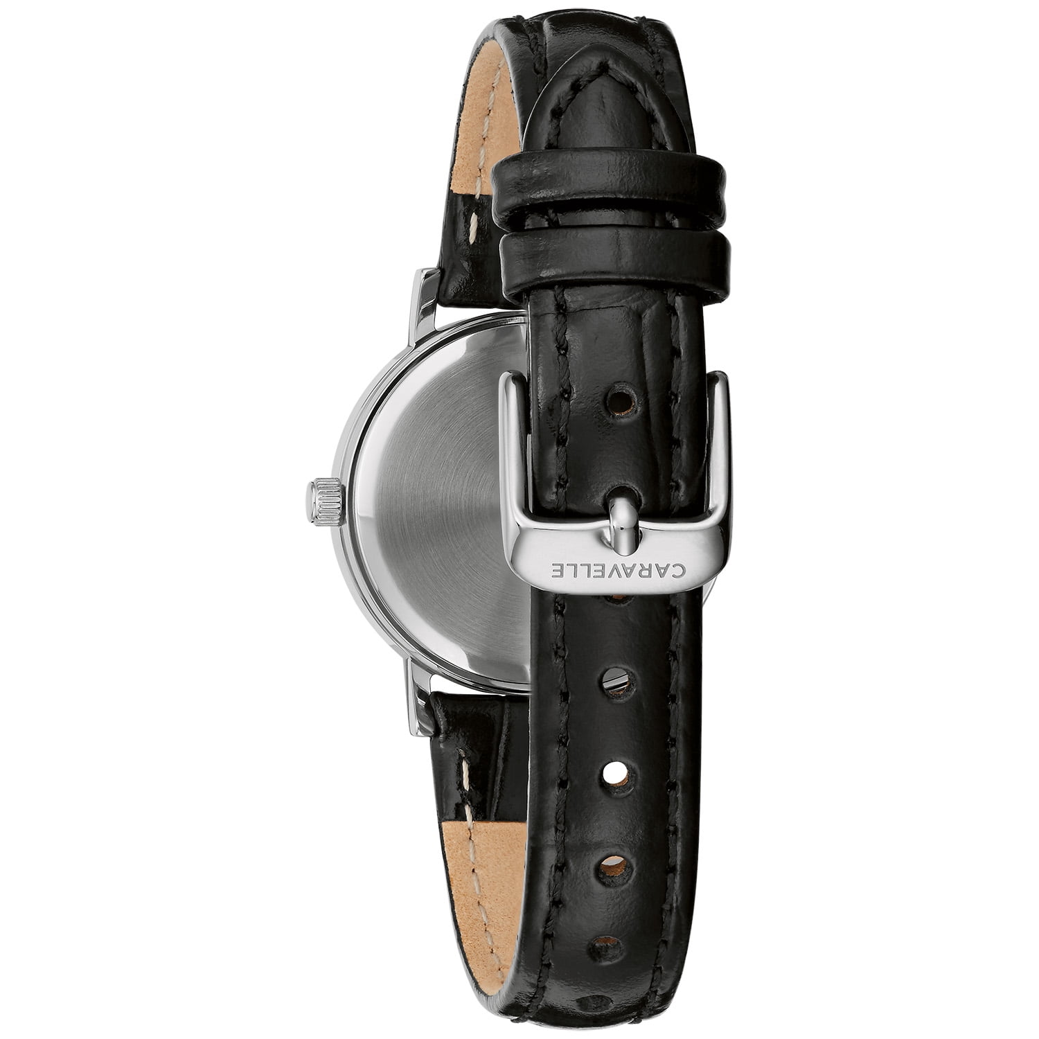 Caravelle by Bulova Women's Black Leather Strap Watch 43L216