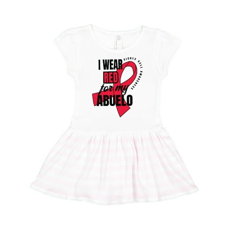 

Inktastic Sickle Cell Awareness I Wear Red For My Abuelo Gift Toddler Girl Dress