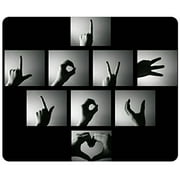 POPCreation I Love U Hand Imag Mouse pads Gaming Mouse Pad 9.84x7.87 inches