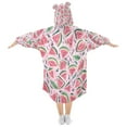 thumbnail image 2 of Watermelon Doodles Wearable Blankets Hoodie Oversize Sherpa Wearable Soft Blanket Warm Cozy 3-14 Age, 2 of 7