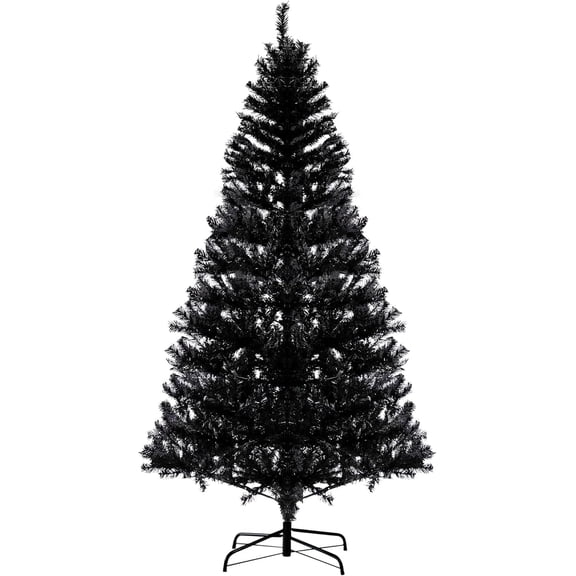 6.5Ft White Artificial Christmas Tree,Modern Holiday Tree with Pink and Black Decor,818 Premium Branch Tips for Stylish Living Room Seasonal Displays