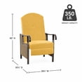 thumbnail image 3 of BrylaneHome Outdoor Preminum Steel Frame Oversized 350LB Weight Capacity Recliner Chair Wide Seat Patio Yard Garden, 3 of 6