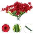 thumbnail image 3 of UPGRATOR Artificial Small Plants Red Plastic Decorative Item for Homeowners 12Pcs 12.6X4.7In, 3 of 6