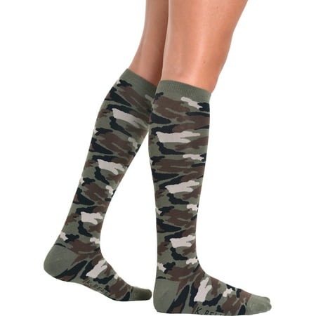 Womens Camo Socks Knee High Military Army Costume Accessory