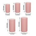 thumbnail image 4 of BalsaCircle 5 Dusty Rose Cylinder Pedestal Fitted Spandex Display Stand Covers Set Party Events Decorations Supplies, 4 of 8