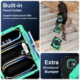 thumbnail image 5 of Heavy Duty Shockproof Case for iPad Pro 13 2025 / 2024,Anti drop silicone+PC Layer Protective Case 360 ° Rotating Square Handle Stand With Shoulder Strap,Green, 5 of 8