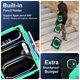 thumbnail image 5 of Funda Resistente a Golpes para iPad Pro 11 2025 / 2024, Funda Protectora de Silicona Anti-caída + Capa de PC con Asa Cuadrada Giratoria de 360° y Correa para el Hombro, Verde, 5 of 8
