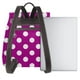 thumbnail image 3 of Balery Purlpe And White Polka Dot Mochila de Cuero para Mujeres, Gran Capacidad, Bolsa de Viaje Multifuncional, Mochila de Cuero y Bolsa de Hombro para Mujeres, 3 of 4