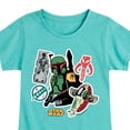 thumbnail image 3 of Star Wars - Boba Fett Stickers - Toddler And Youth Girls Fitted Short Sleeve Tee, 3 of 5