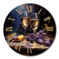 thumbnail image 2 of Designart "Christmas Celebration with Champagne II" Wine & Champagne Oversized Wall Clock, 2 of 5