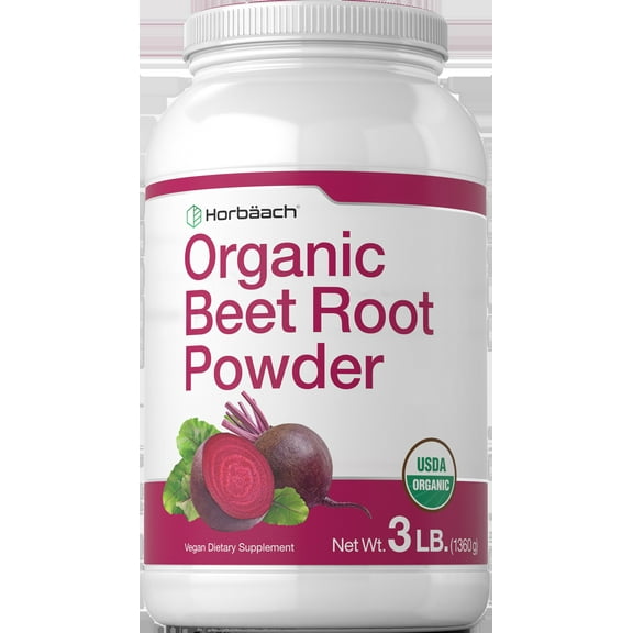 Organic Beet Root Powder | 3lb Bulk Supplement for Men and Women | by Horbaach