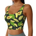 thumbnail image 2 of Pofeuu Fresh Avocado Print Sports Bra for Women Sexy Vest Yoga Running Gym Fitness Crop Bras Tops-Medium, 2 of 8