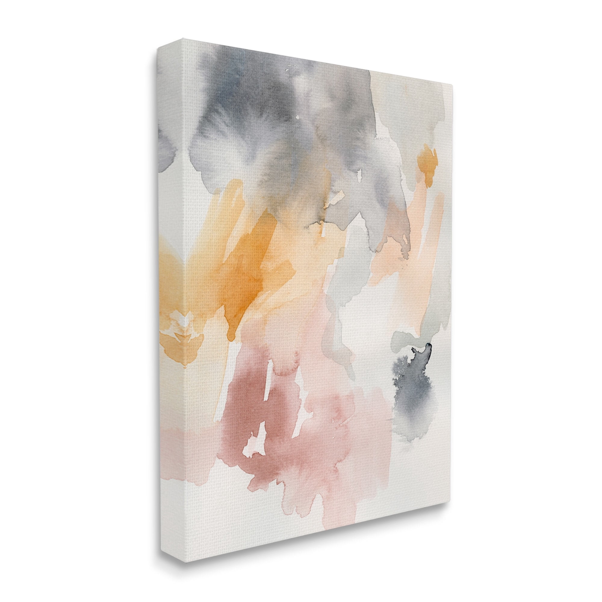 Stupell Soft Pastel Watercolor Pastiche Abstract Painting Gallery Wrapped Canvas Print Wall Art