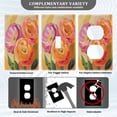 thumbnail image 3 of Yayeee Toggle Light Switch Wall Plate 1-Gang 4.5"x2.7" Home Decorative Outlet Cover, Pink Abstract Floral, 3 of 7