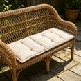 thumbnail image 6 of Outdoor Swing Cushion, 47.24x18.9 inch Cotton Linen Replacement Pad, Tufted Patio Bench Cushion for Porch Swing Garden Furniture Seat Backrest Decor, 6 of 6