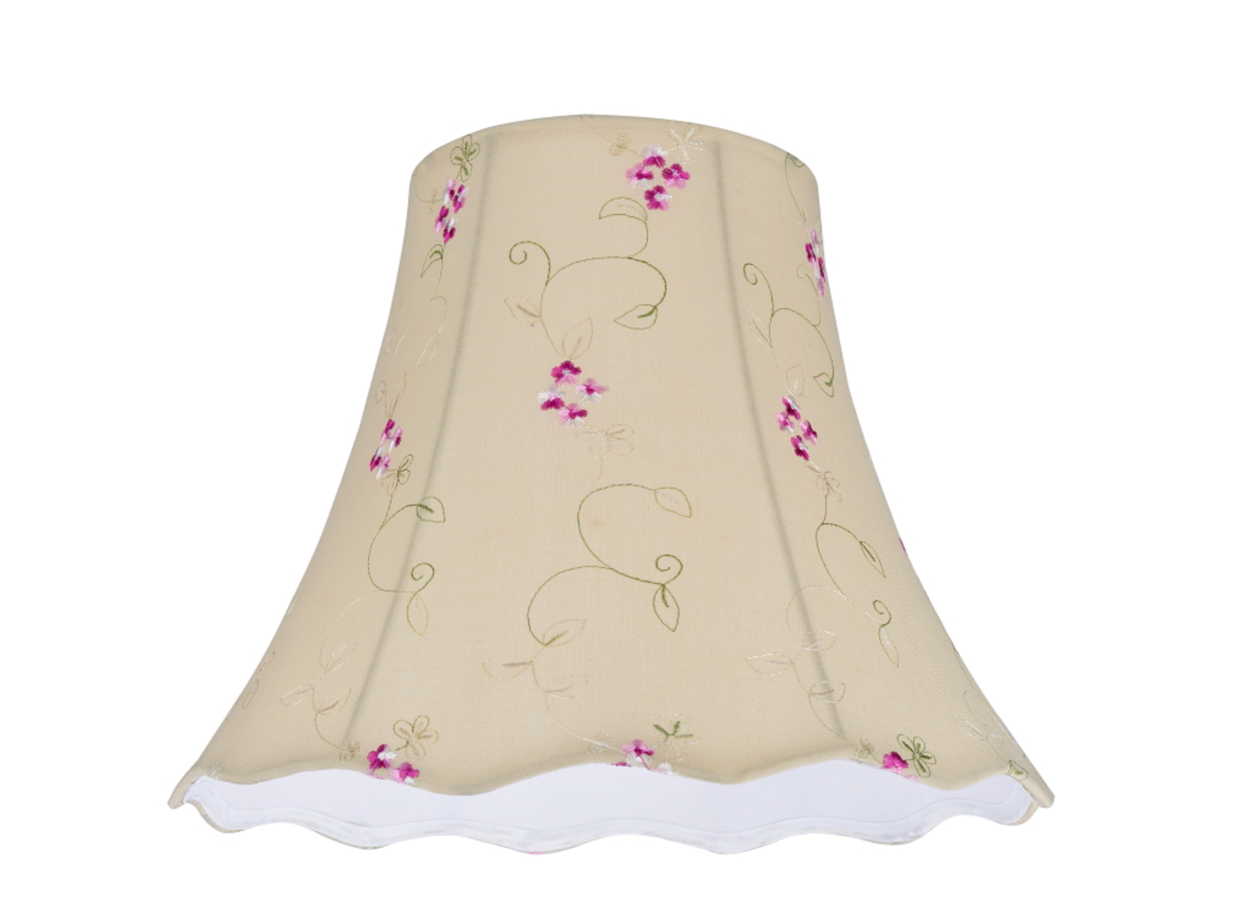 Aspen Creative 34036 Transitional Scallop Bell Shape Spider Construction Lamp Shade in Apricot, 14" wide (7" x 14" x 11 1/2")
