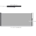 thumbnail image 3 of Outsunny 13' x 6' Retractable Side Awning, Garden Privacy Screen, Light Grey, 3 of 10