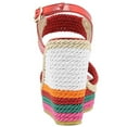 thumbnail image 6 of SACFOF Womens Wedge Sandals Ankle Strap Espadrille Wedge Heels Sandals Peep Toe Gladiator Platform Casual Dressy Sandals, 6 of 6