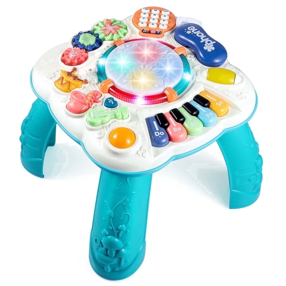 Toddler Musical Activity Table - Baby Sensory Learning Toy with Lights & Sounds, Detachable Legs for Sit & Stand Play, Educational Gift for Infants 6 Months , Safe & Durable