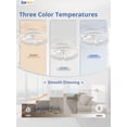 thumbnail image 3 of Zardon 18" Ceiling Fan with Light, Low Profile Flush Mount, Remote and Smart App Control, 6 Speeds and Quiet Reversible DC Motor for Bedroom, Living Room, Kitchen, 3 of 8
