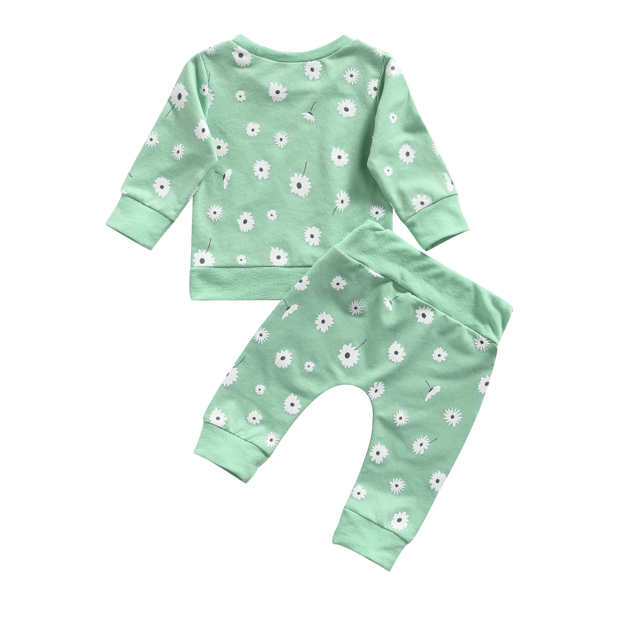 xiaxaixu Baby Sweater + Pants, Flower Pattern Pocket Decoration