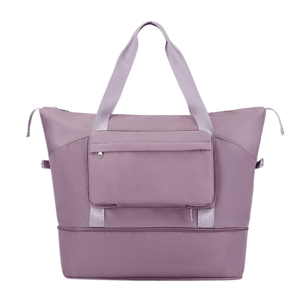 Yhmxh Organizadores y almacenamiento Bolsa de viaje para equipaje de mano, plegable, con separación de humedad y sequedad, ideal para viajes de fin de semana y días de playa. Morado.