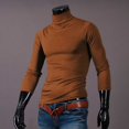 thumbnail image 3 of Qarigey Ropa interior térmica para hombre, Tops de cuello alto, jersey de Color sólido, y cómodo, para otoño, para el hogar y la oficina, Camisetas Café Qarigey AP013729-07, 3 of 6