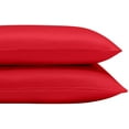 thumbnail image 5 of Zippered Satin Pillow Cases for Hair and Skin, Luxury Standard Hidden Zipper Pillowcases Set of 2, 20 x 26 Inches, Red, 5 of 7
