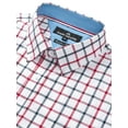 thumbnail image 2 of sogami Men's Plaid Button Down Shirts Cotton Long Sleeve Shirts Gingham Shirt, 2 of 9