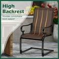 thumbnail image 2 of Topcobe Set of 2 Patio Chairs with Quick-drying and Breathable Fabric for Backyard, Outdoor Patio Furniture for Garden Backyard Pool Deck-Brown, 2 of 9