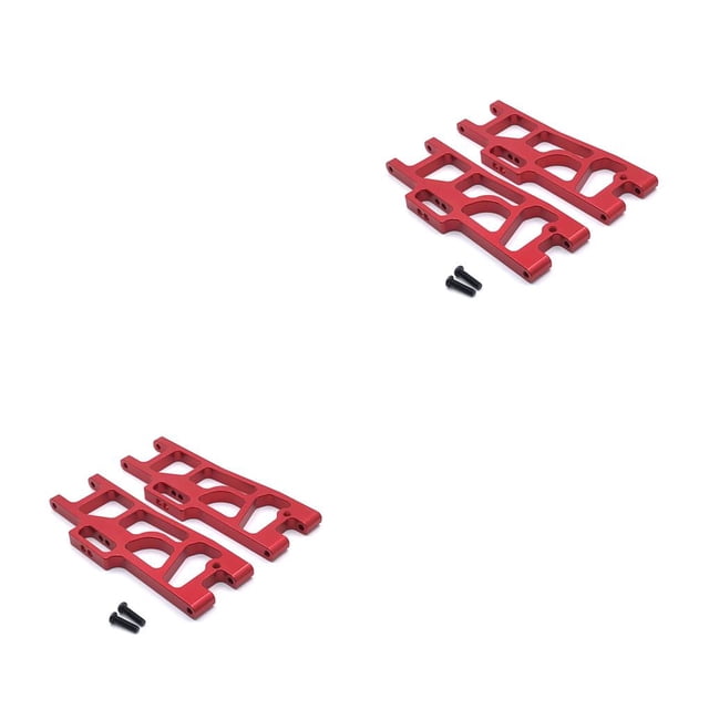 Bewildely 2 piezas de coches de control remoto, brazos oscilantes inferiores de metal, juego reemplazable mejorado, reemplazo para WLtoys 104009 12401 rojo 2piezas Bewildely CBP213202