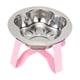 thumbnail image 4 of Comedero elevado para gatos con soporte de acero inoxidable para gatitos y perros pequeños Rosa, 4 of 9