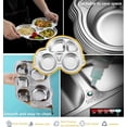 thumbnail image 3 of Stainless Steel Plate Divided Meal Tray Sections Dinner Dish for Babies, Toddlers and Kids Eating Food Car Shape BPA-Free Safe Fun Non-Toxic Heavy Duty (silver 2 pack), 3 of 16
