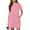 Pink, variant on gakvbuo Summer Dress With Pockets For Women T-Shirt Mini Dress Round-Neck Short Sleeve Solid Beach Vacation Dresses