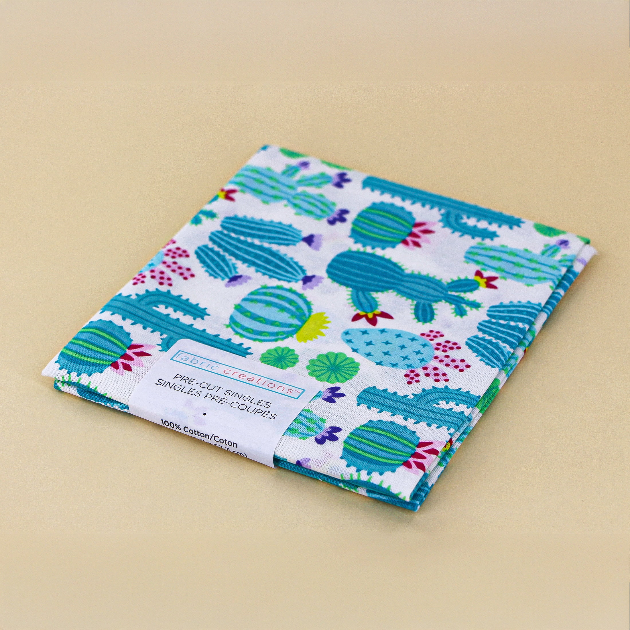 FABRIC CRÉATIONS Fat Quarter, blanc, 45 cm × 53 cm (18 po × 21 po)