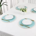 thumbnail image 5 of Unique Bargains Farmhouse Set of 4 Rattan Placemats for Dining Table Decor Light Blue, 5 of 5