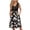 Black, variant on Women's Sleeveless Casual Summer Dress with Color Block Print V-Neck Button Down Pockets Loose Swing Midi Sundress for Beach Vacations and Resorts,BlackM
