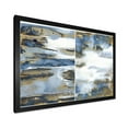 thumbnail image 2 of Designart 'Gold and Dark Blue Abstract Waves III' Modern Framed Art Print, 2 of 4