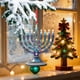 thumbnail image 3 of Ireezec Hanukkah Ornament with Star of Snowflake Design - Blue Enamel Metal Hanging Decor for Car Mirror Holiday Tree Window Display Jewish Festival of Lights Gift, 3 of 8