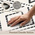 thumbnail image 6 of ODIKA 4'x6' Black White Geometric Diamond Washable Area Rug Bohemian Southwestern Aztec Inspired Dotted Line for Dorm Room, Small Living Stain Resistant Low Profile, Easy Care, 6 of 7